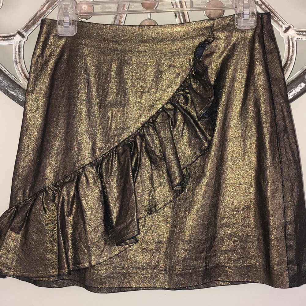 Gianni Bini Golden Ruffle Skirt